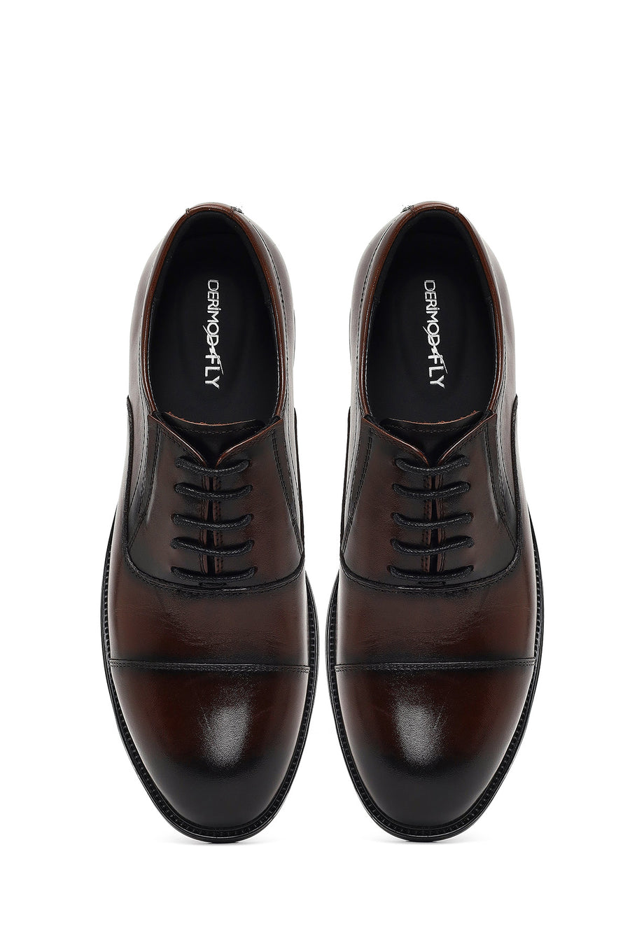 Men's Brown Lace-Up Leather Casual Shoes