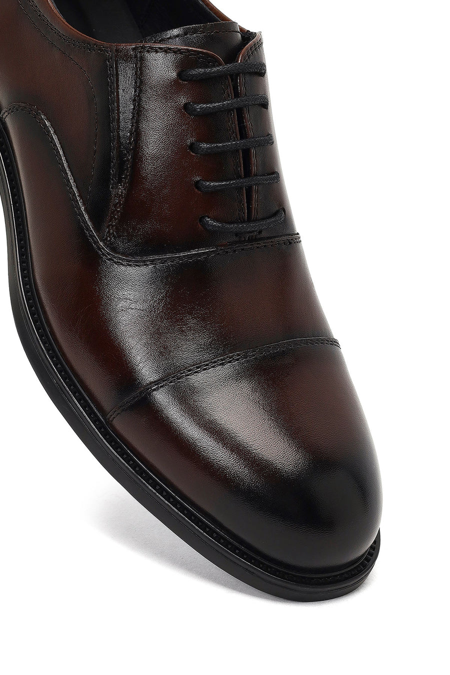 Men's Brown Lace-Up Leather Casual Shoes