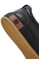 Erkek Siyah Bağcıklı Deri Sneaker | Derimod