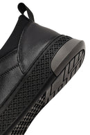 Erkek Siyah Bağcıklı Kalın Tabanlı Deri Sneaker | Derimod