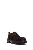 Men's Brown Lace-Up Thick-Soled Suede Leather Casual Shoes | Derimod