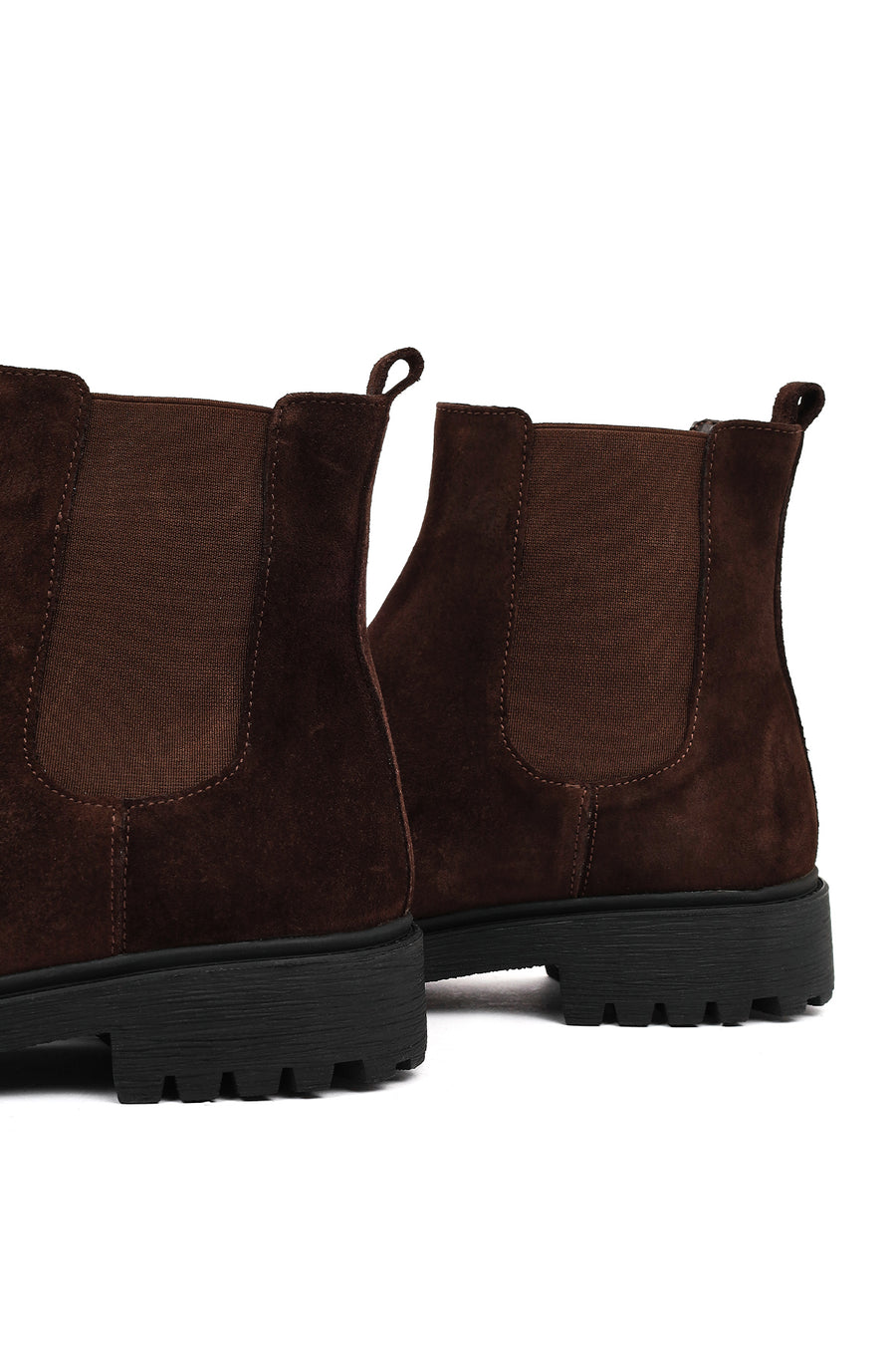 Men's Brown Suede Leather Chelsea Boots