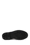 Men's Black Zippered Thick-Soled Leather Boots | Derimod