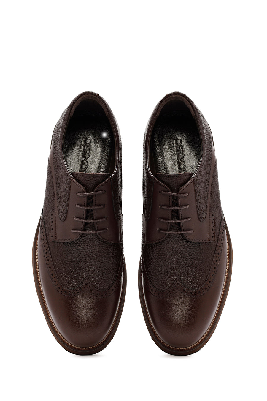 Men's Brown Lace Up Leather Casual Shoes
