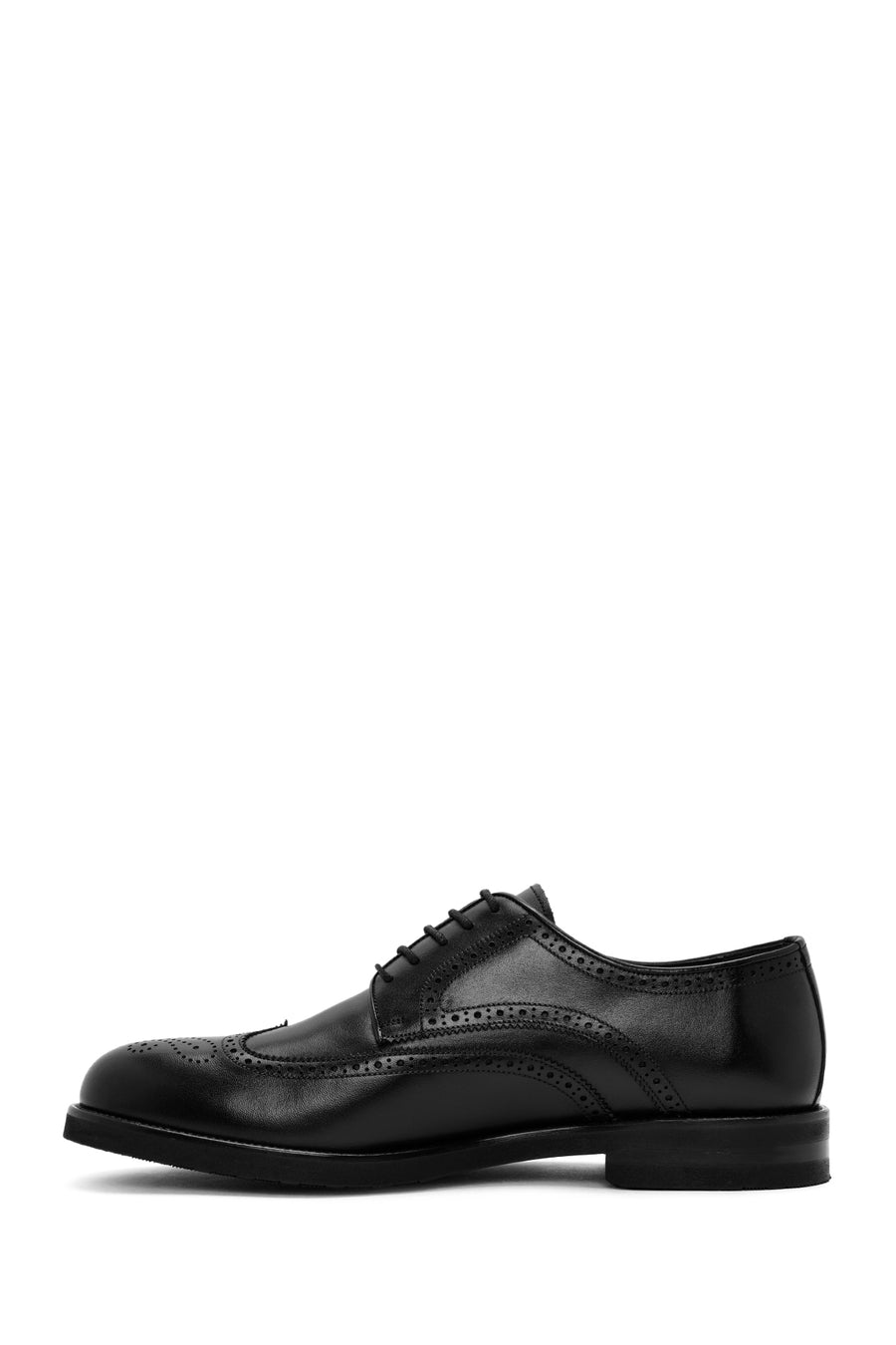 Men's Black Lace-Up Leather Classic Shoes