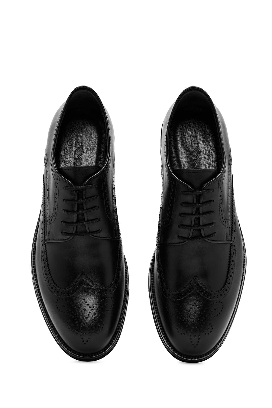 Men's Black Lace-Up Leather Classic Shoes