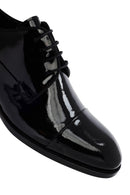 Men's Black Lace-Up Patent Leather Leather Classic Shoes | Derimod