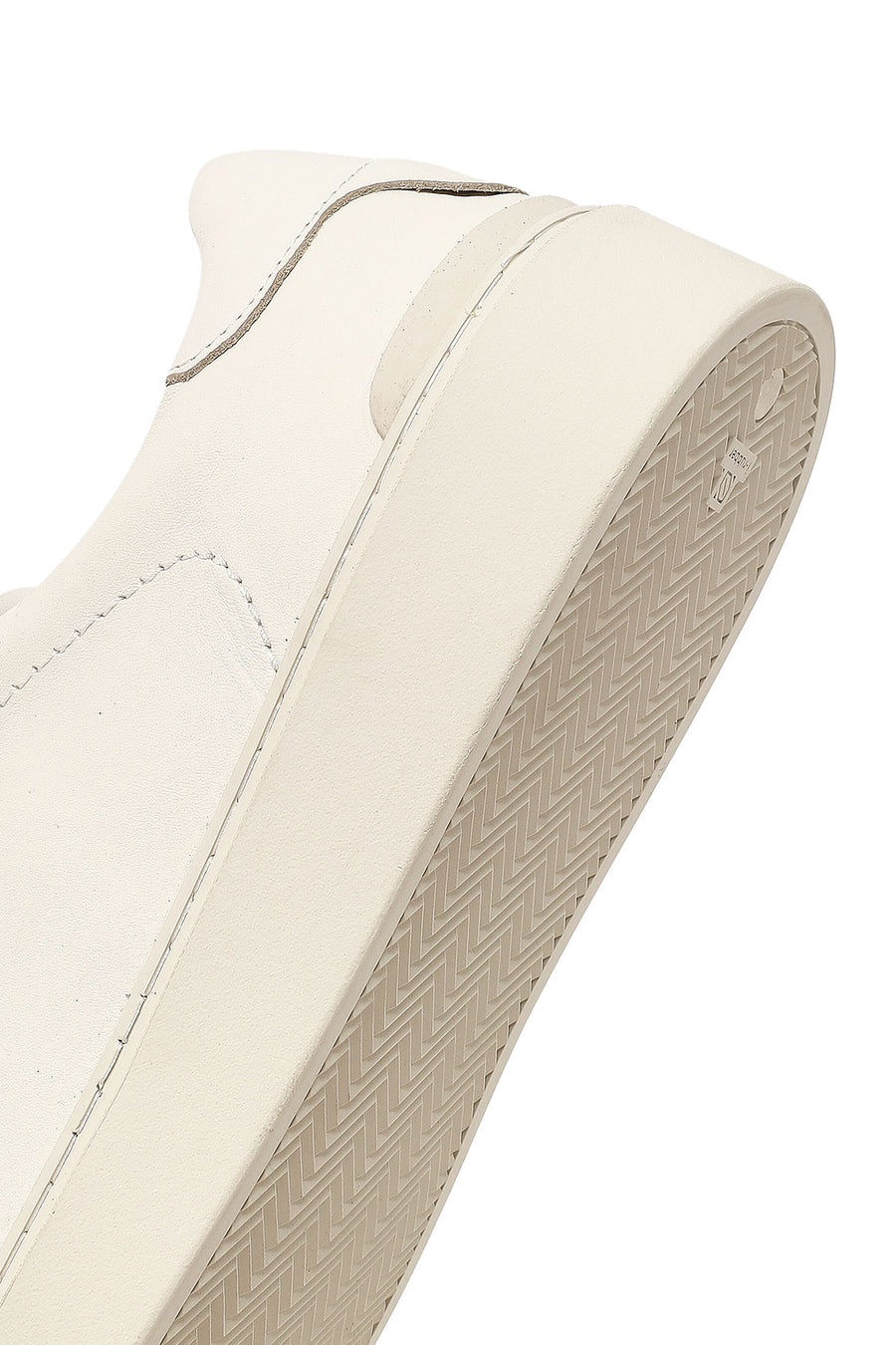 Erkek Beyaz Bağcıklı Deri Sneaker