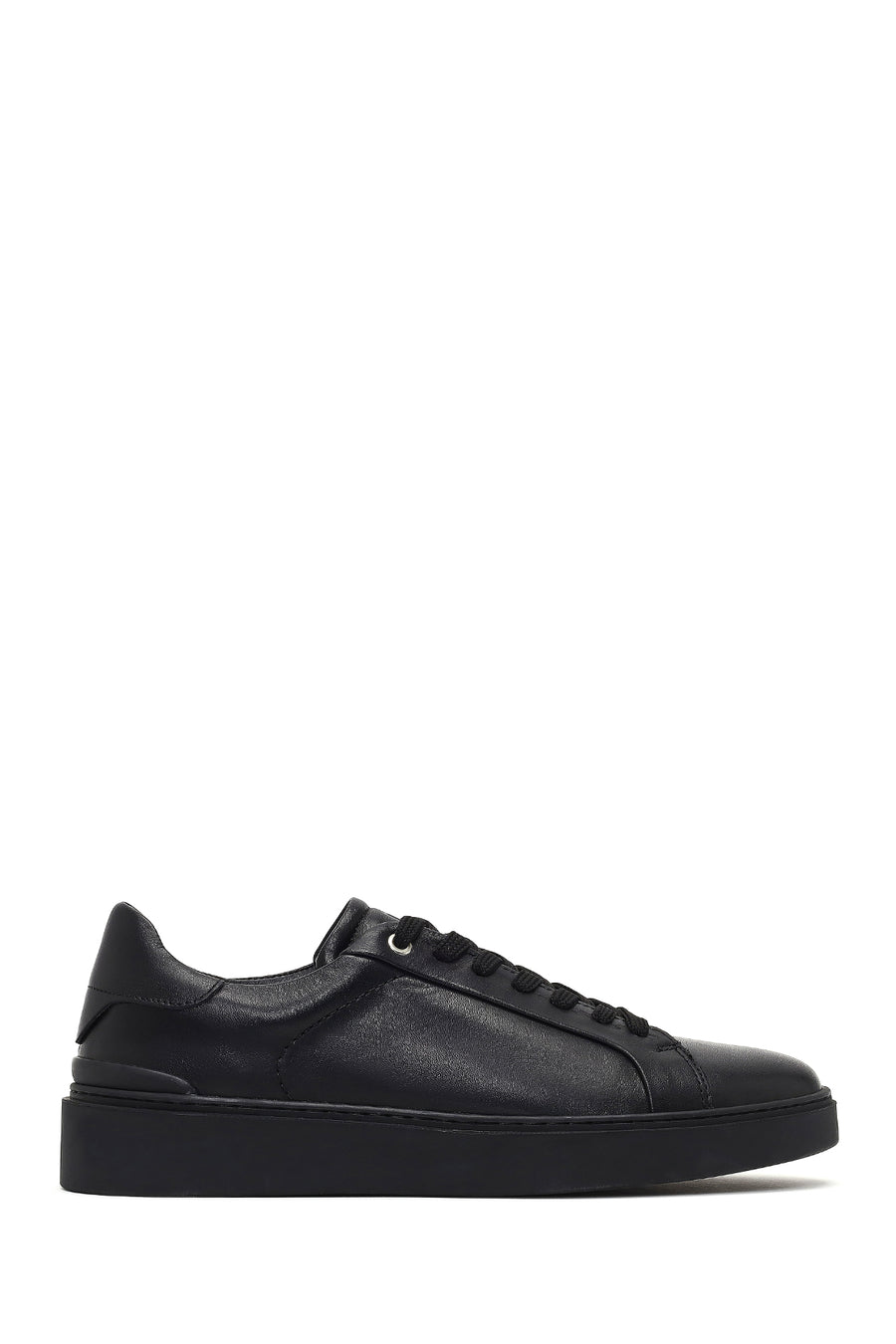 Erkek Siyah Bağcıklı Deri Sneaker 25WFD707018 | Derimod