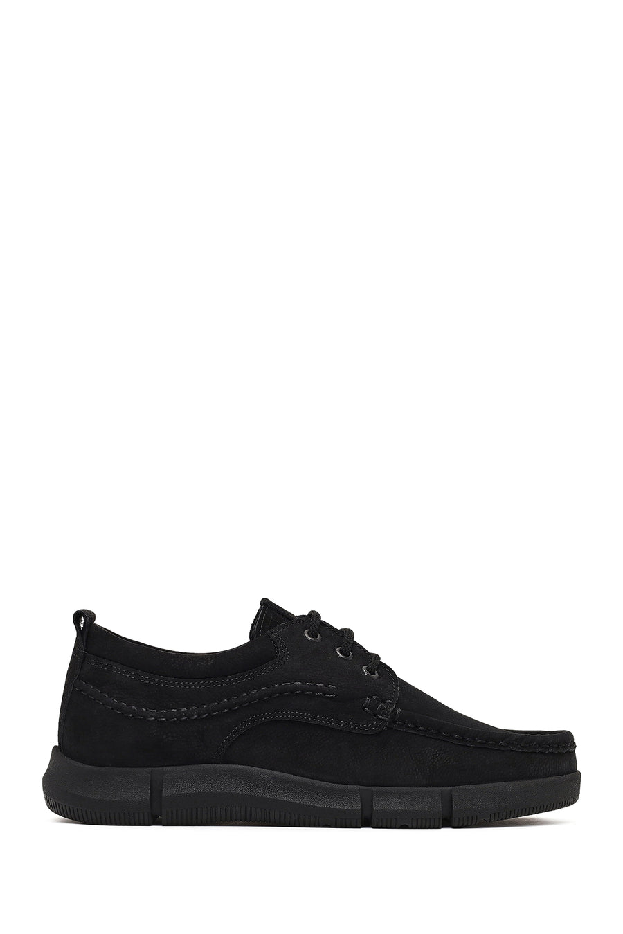 Men's Black Lace-up Nubuck Leather Casual Shoes 25WFD7101V3 | Derimod
