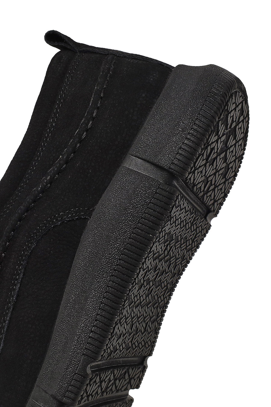 Men's Black Lace-up Nubuck Leather Casual Shoes