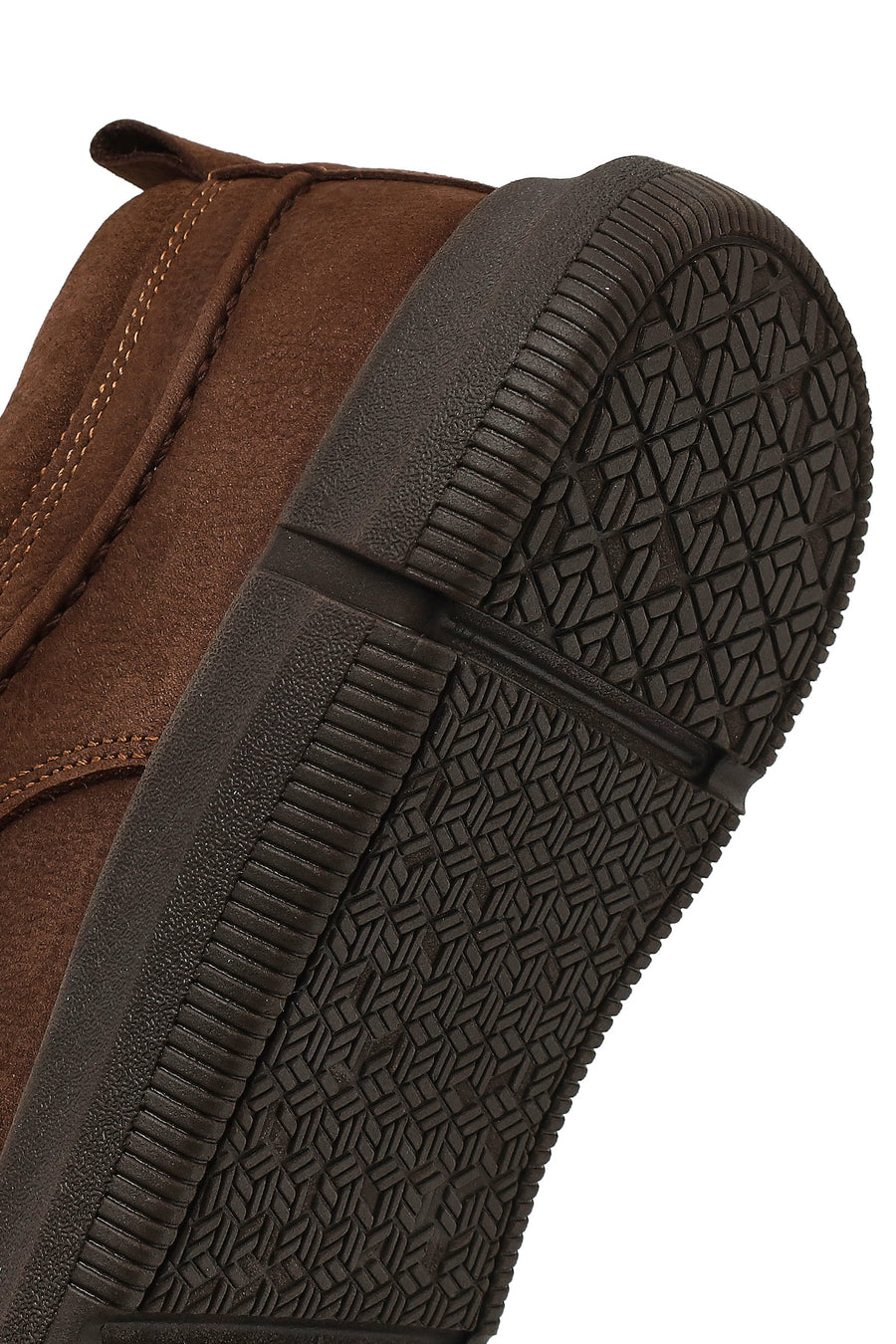 Men's Brown Lace-up Nubuck Leather Casual Shoes
