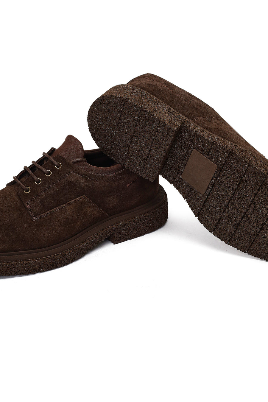 Men's Brown Lace-Up Suede Leather Casual Shoes