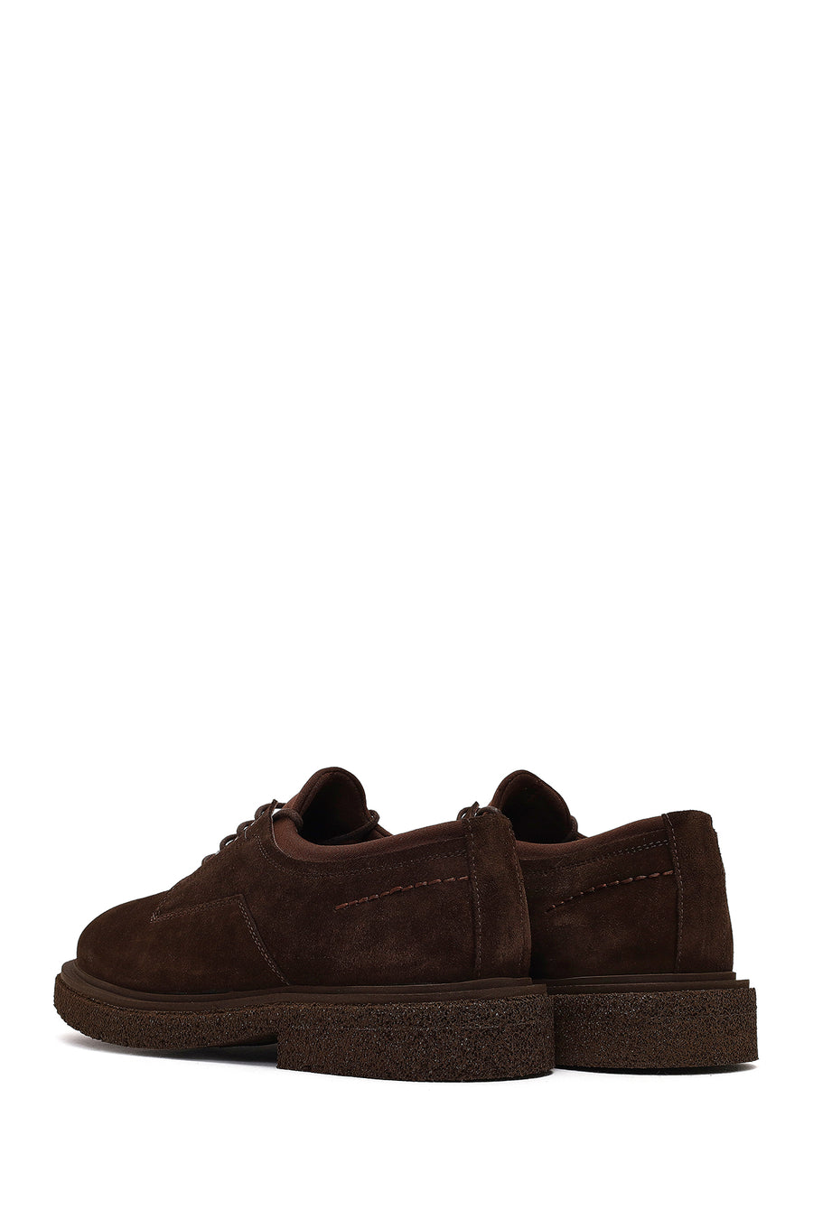 Men's Brown Lace-Up Suede Leather Casual Shoes