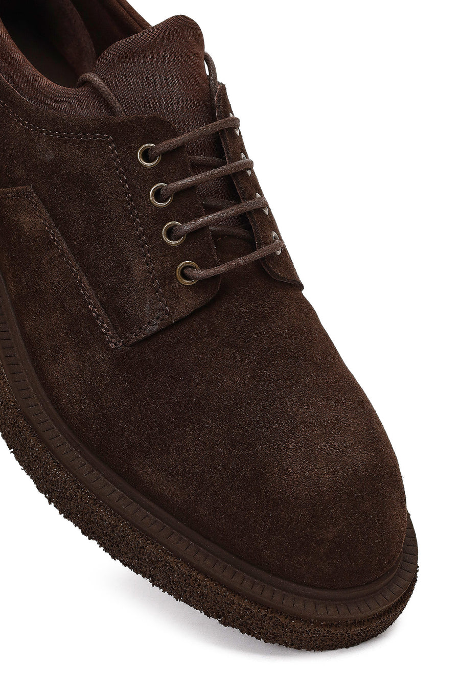 Men's Brown Lace-Up Suede Leather Casual Shoes