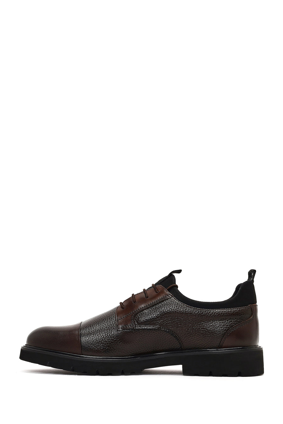 Men's Brown Lace-Up Leather Casual Shoes