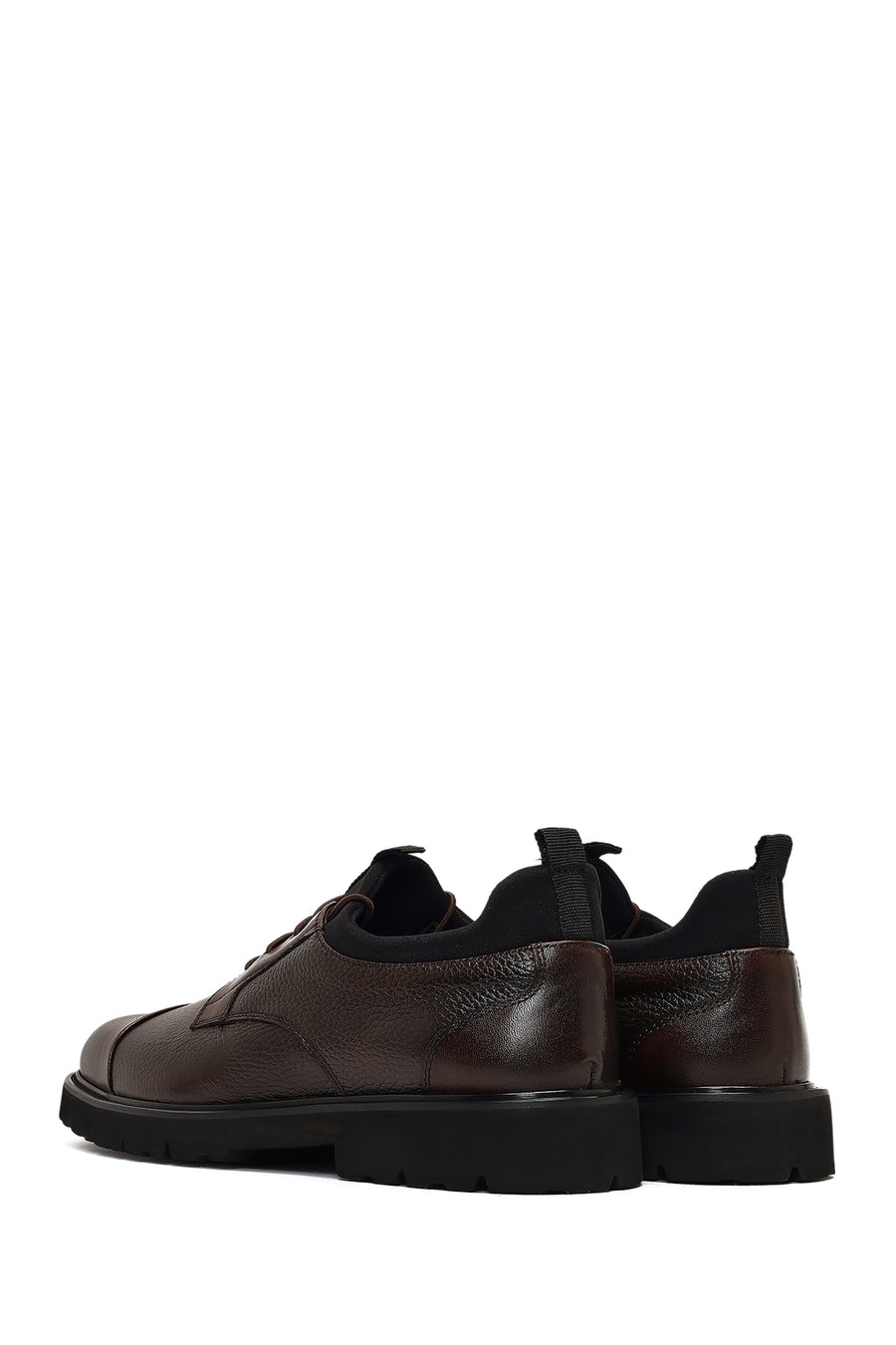 Men's Brown Lace-Up Leather Casual Shoes