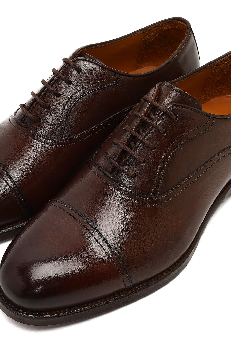 Men's Brown Lace-up Leather Classic Shoe