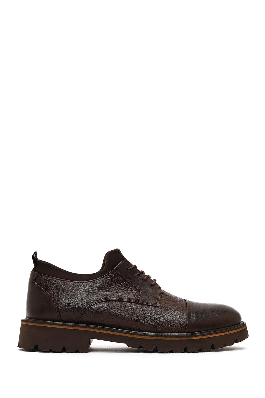 Men's Brown Lace-Up Thick Sole Leather Casual Shoes 25WFD750614 | Derimod