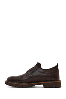 Men's Brown Lace-Up Thick Sole Leather Casual Shoes | Derimod