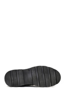 Men's Black Lace-Up Thick-Soled Leather Casual Shoe | Derimod