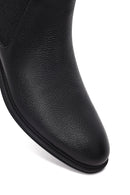 Male Black Leather Casual Chelsea Boots | Derimod