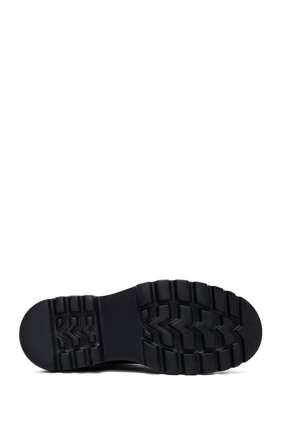Men's Black Lace-Up Thick-Soled Leather Casual Shoes