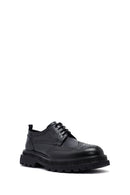 Men's Black Lace-Up Thick-Soled Leather Casual Shoes | Derimod
