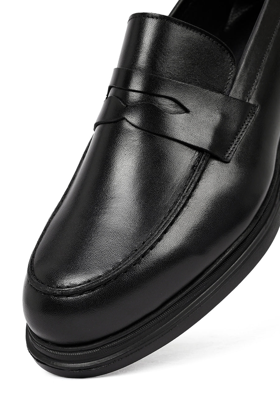 Erkek Siyah Deri Casual Loafer