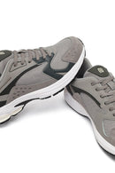 Derimod Studio Men's Gray Lace-Up Thick-Soled Sneaker | Derimod