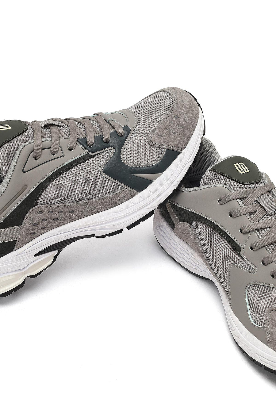 Derimod Studio Men's Gray Lace-Up Thick-Soled Sneaker