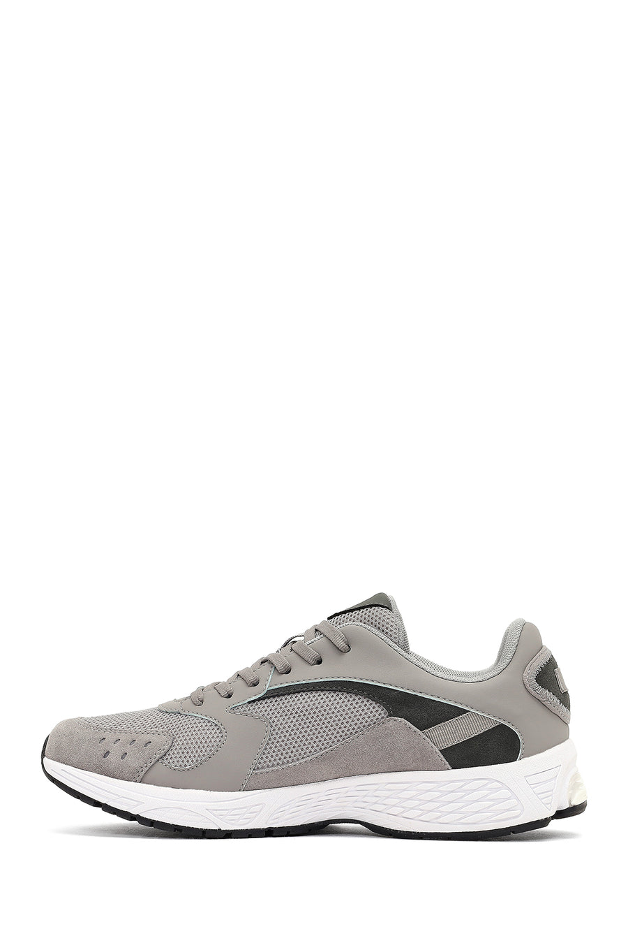 Derimod Studio Men's Gray Lace-Up Thick-Soled Sneaker