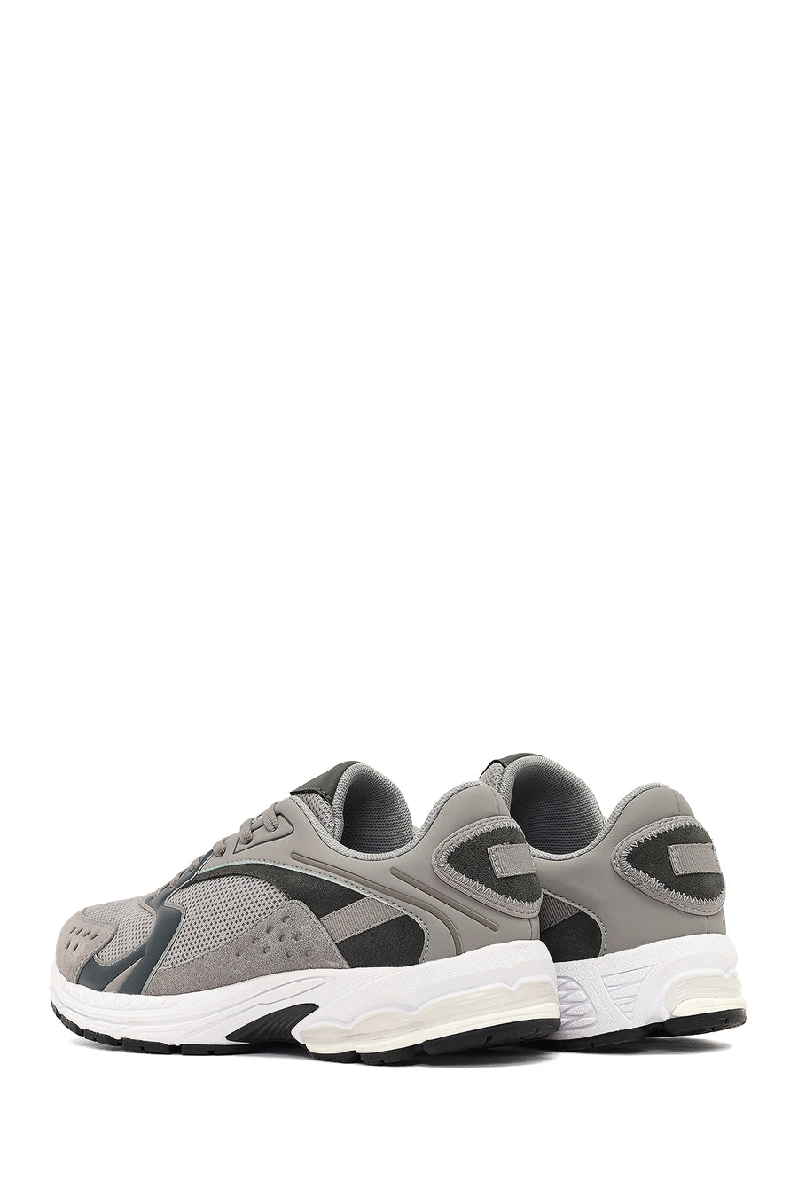 Derimod Studio Men's Gray Lace-Up Thick-Soled Sneaker