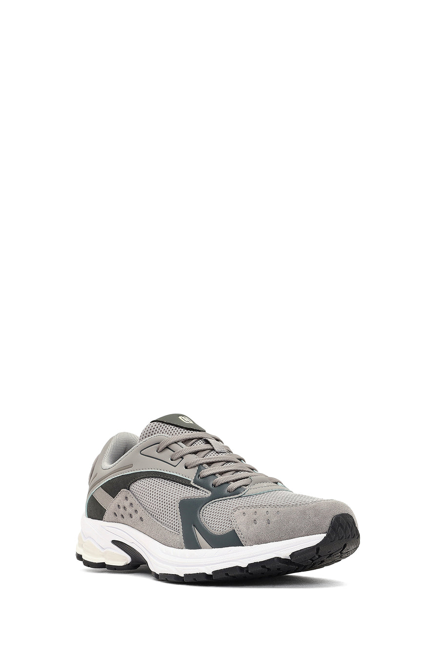Derimod Studio Men's Gray Lace-Up Thick-Soled Sneaker