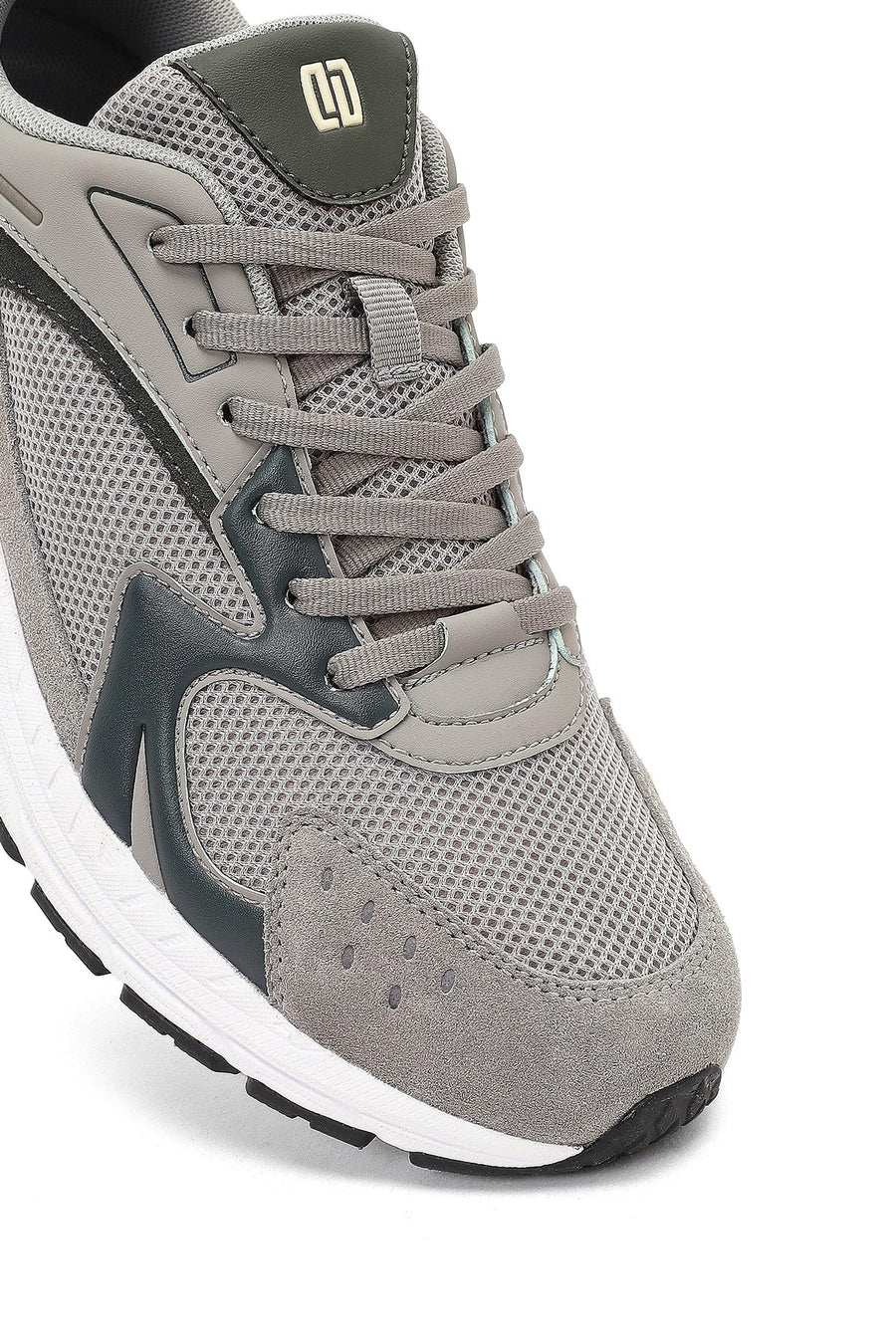 Derimod Studio Men's Gray Lace-Up Thick-Soled Sneaker