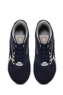 Derimod Studio Men's Navy Blue Lace-Up Thick-Soled Sneaker | Derimod