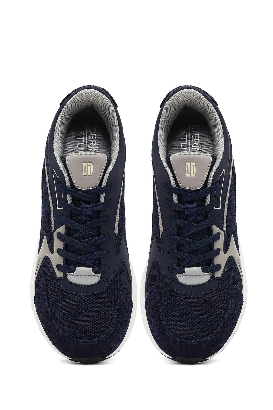 Derimod Studio Men's Navy Blue Lace-Up Thick-Soled Sneaker