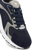 Derimod Studio Men's Navy Blue Lace-Up Thick-Soled Sneaker | Derimod