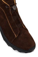 Men's Brown Lace-Up Suede Leather Casual Boot | Derimod