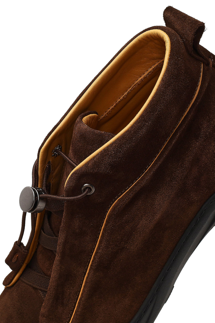 Men's Brown Lace-Up Suede Leather Casual Boot