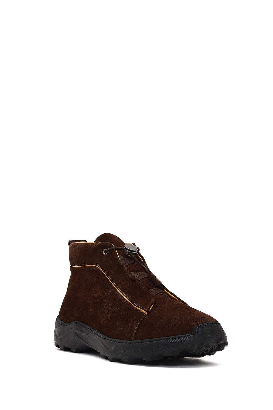 Men's Brown Lace-Up Suede Leather Casual Boot