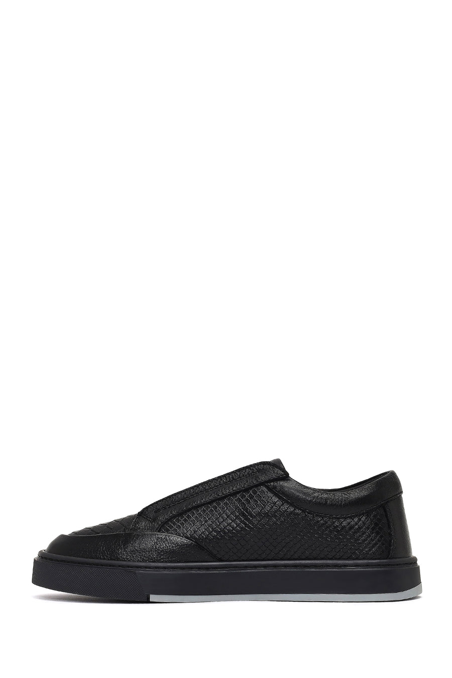 Men's Black Leather Sneaker