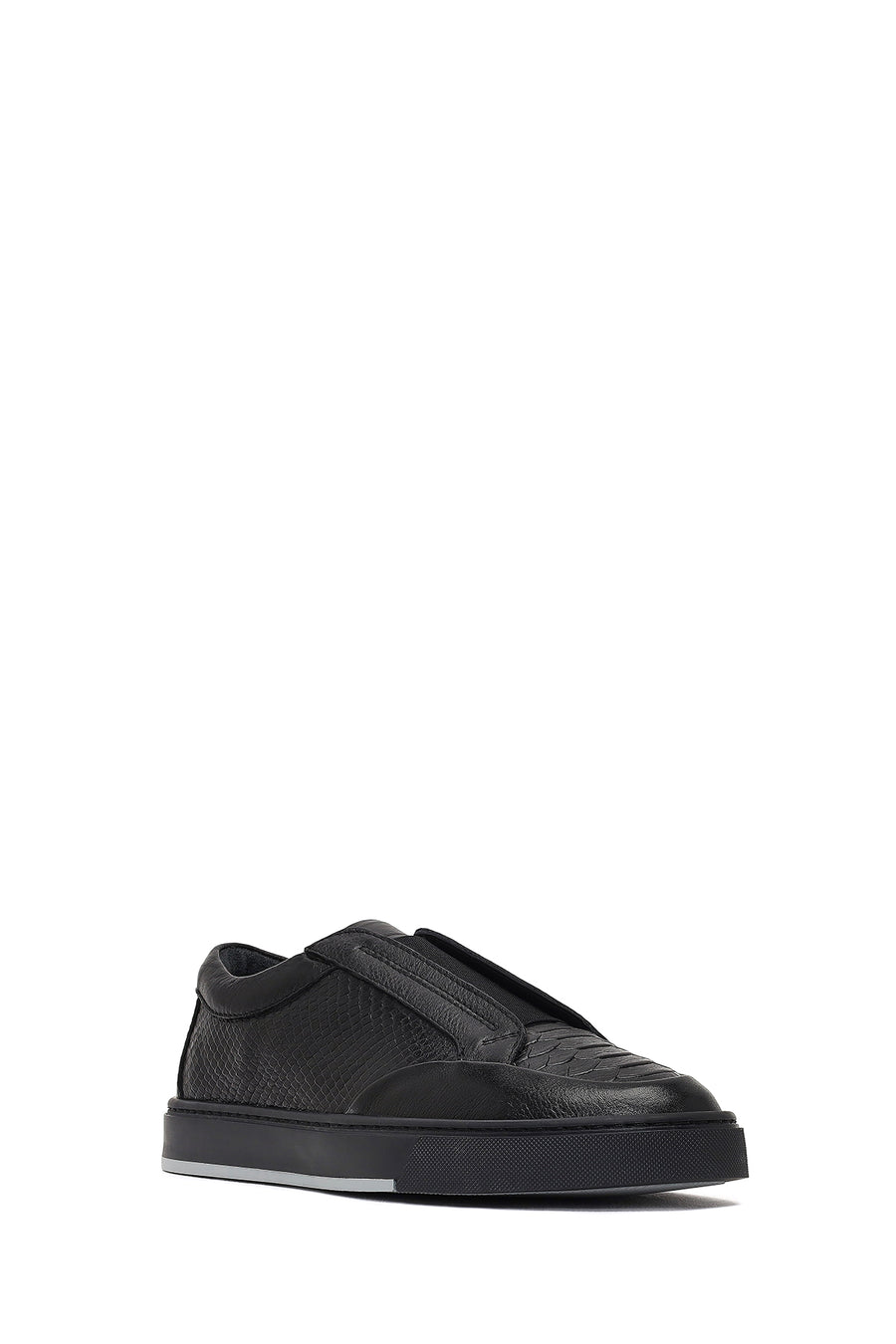 Men's Black Leather Sneaker