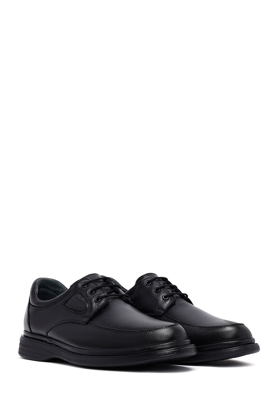 Men's Black Lace Up Leather Casual Shoes