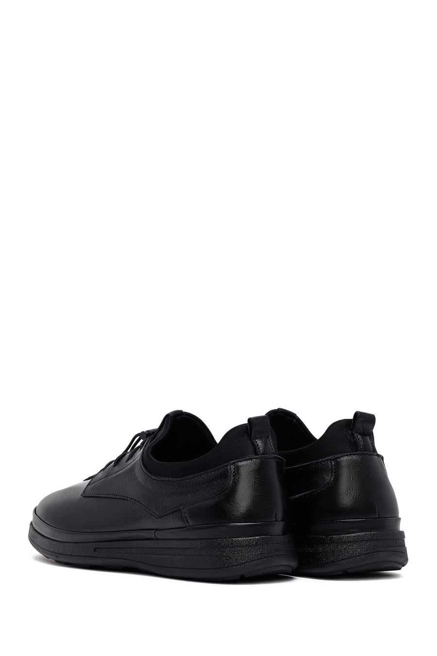 Men's Black Lace Up Leather Casual Shoes
