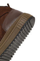 Men's Brown Lace-Up Nubuck Leather Sports Boots | Derimod