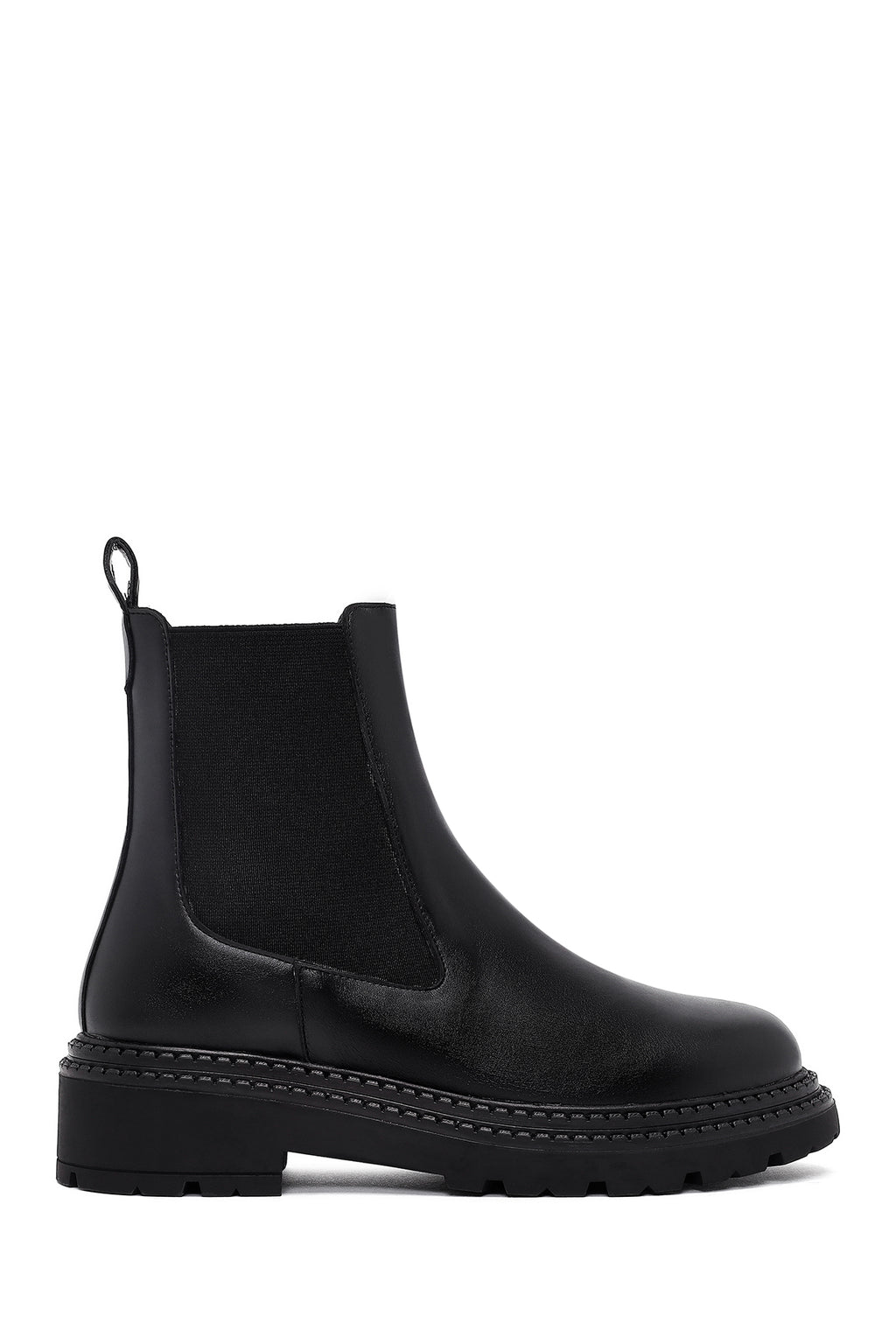 Kadın Siyah Kalın Tabanlı Chelsea Bot