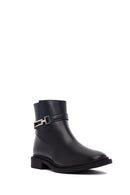 Women's Black Zippered Buckle Boots | Derimod
