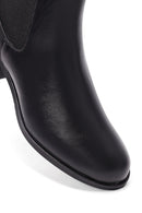 Women's Black Chunky Heel Chelsea Boot | Derimod