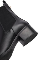 Women's Black Chunky Heel Chelsea Boot | Derimod